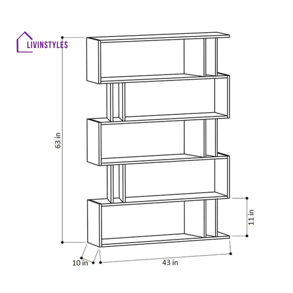 Tatiana Engineered Wood Bookshelves | Bookshelf for Living Room | Bedroom | Drawing Room | Study Room