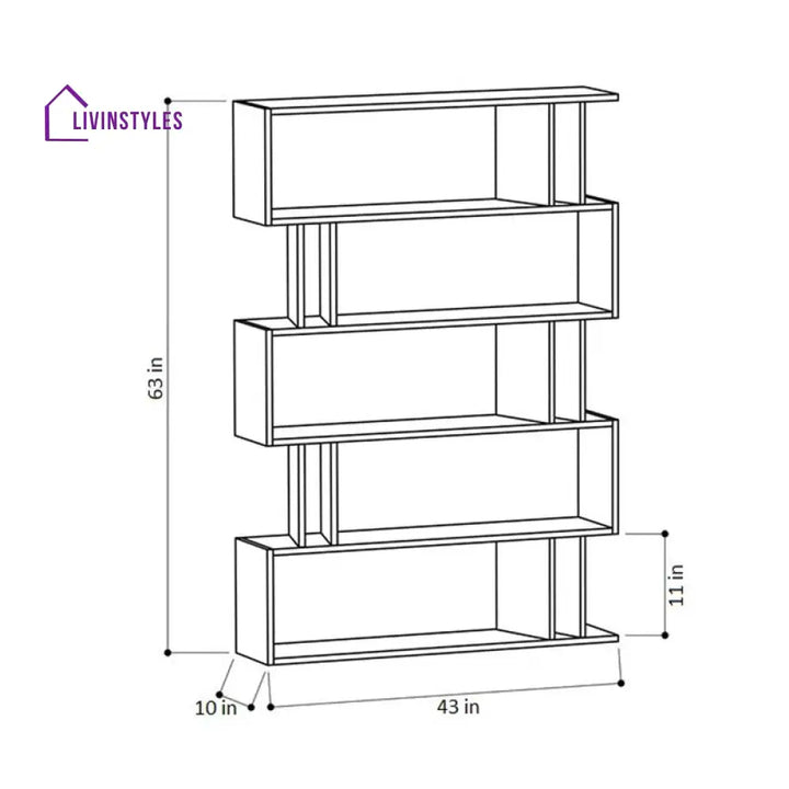 Tatiana Engineered Wood Bookshelves | Bookshelf for Living Room | Bedroom | Drawing Room | Study Room