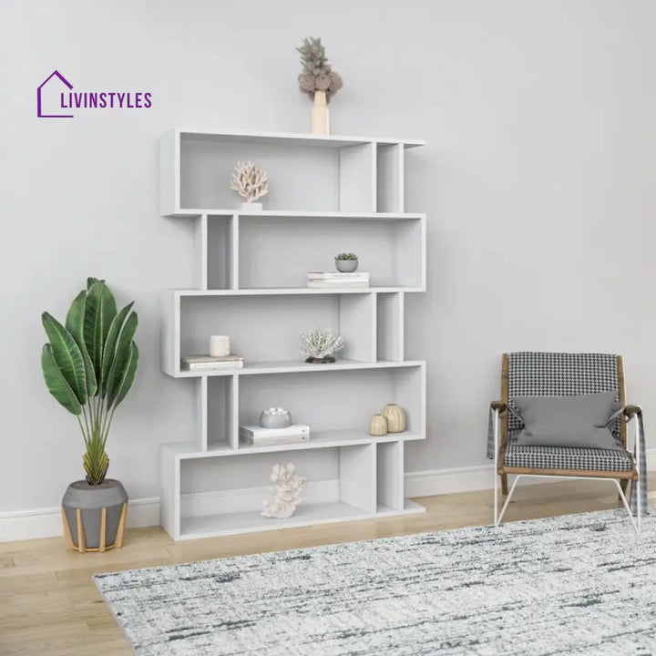 Tatiana Engineered Wood Bookshelves | Bookshelf for Living Room | Bedroom | Drawing Room | Study Room