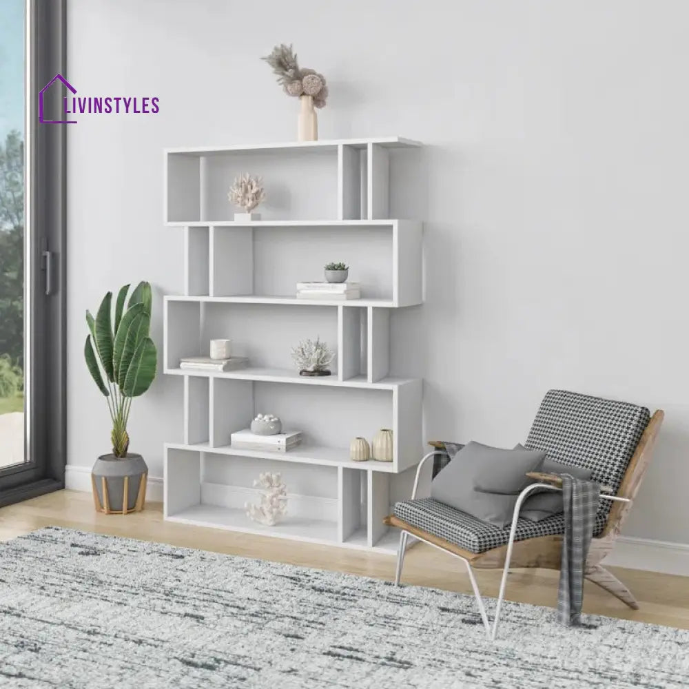 Tatiana Engineered Wood Bookshelves | Bookshelf for Living Room | Bedroom | Drawing Room | Study Room