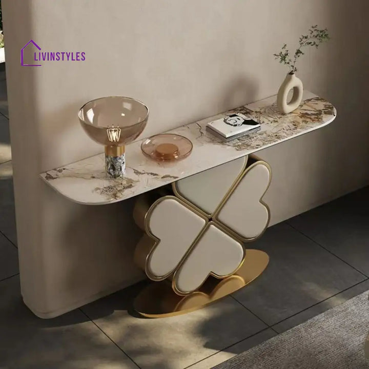 Tavish Stainless Steel Living Room Console Table