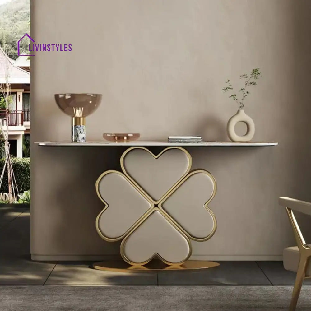 Tavish Stainless Steel Living Room Console Table