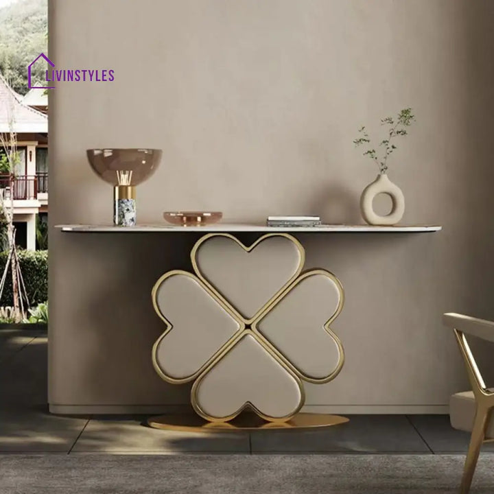Tavish Stainless Steel Living Room Console Table