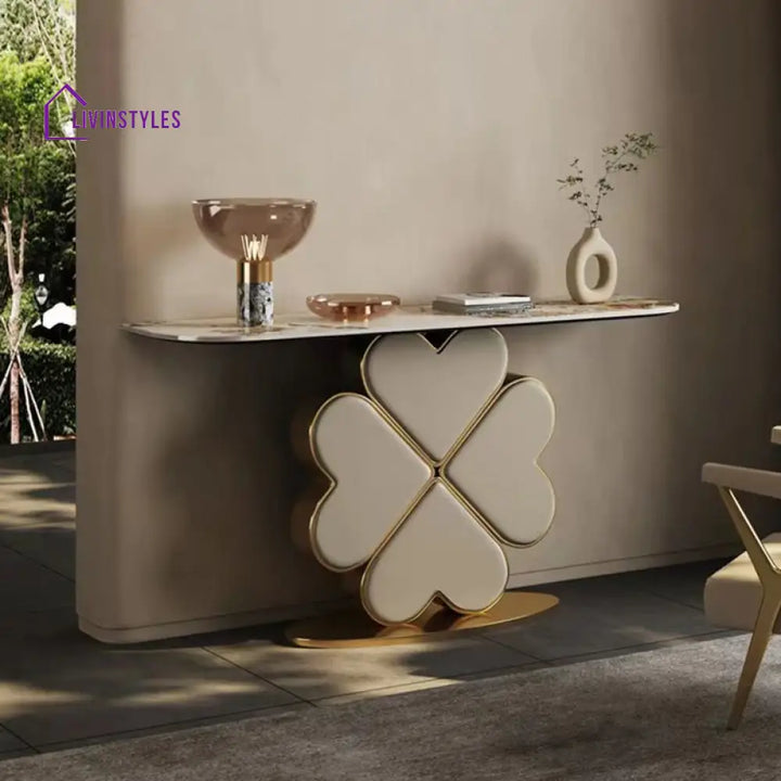 Tavish Stainless Steel Living Room Console Table