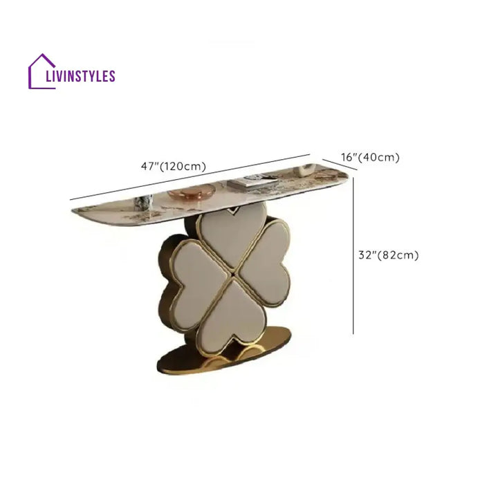 Tavish Stainless Steel Living Room Console Table