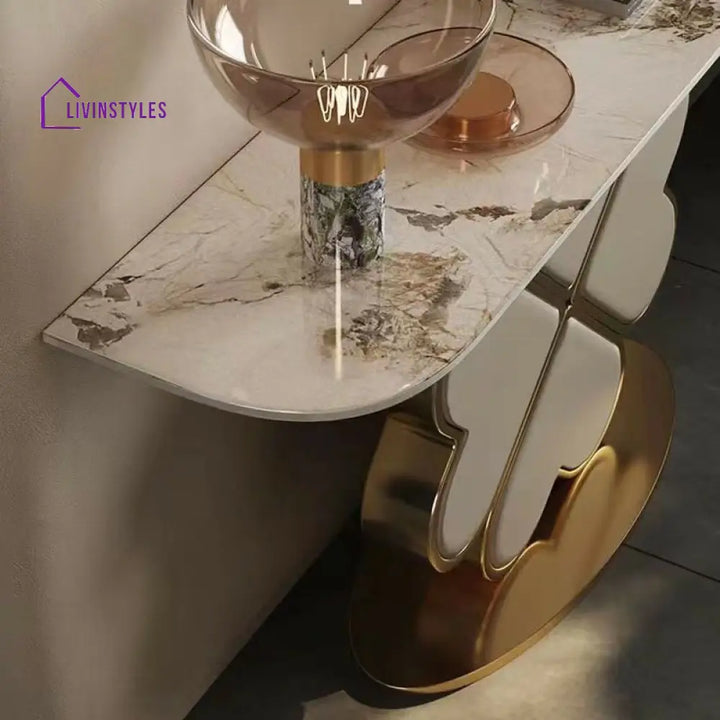 Tavish Stainless Steel Living Room Console Table
