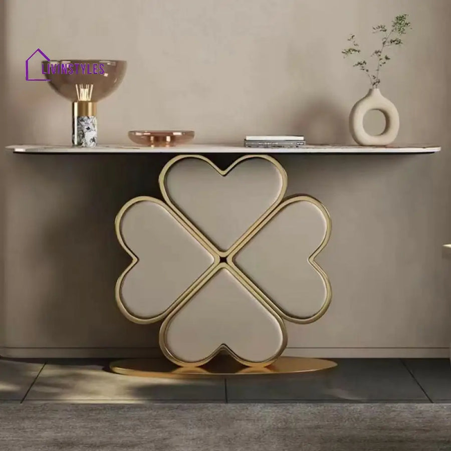 Tavish Stainless Steel Living Room Console Table
