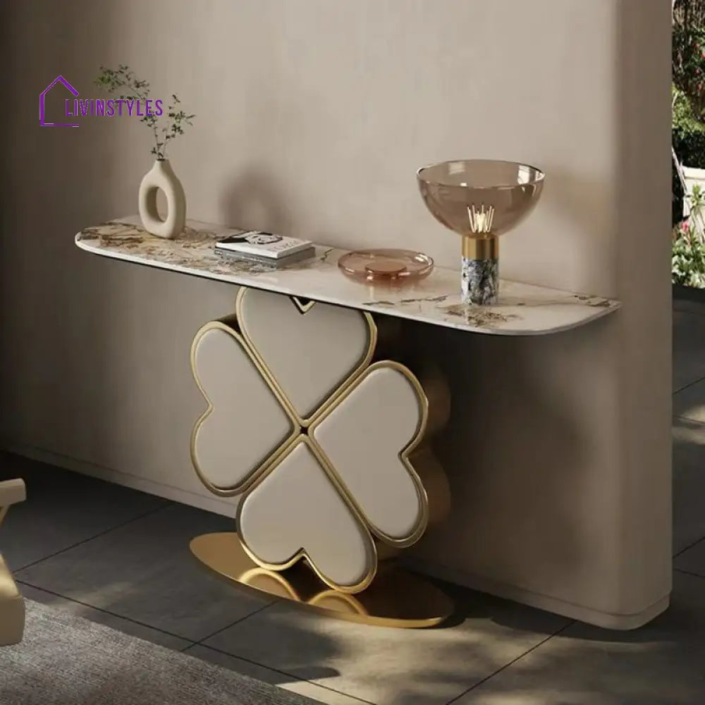 Tavish Stainless Steel Living Room Console Table