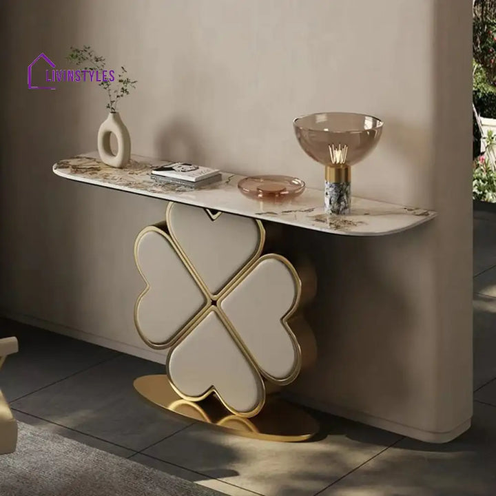 Tavish Stainless Steel Living Room Console Table