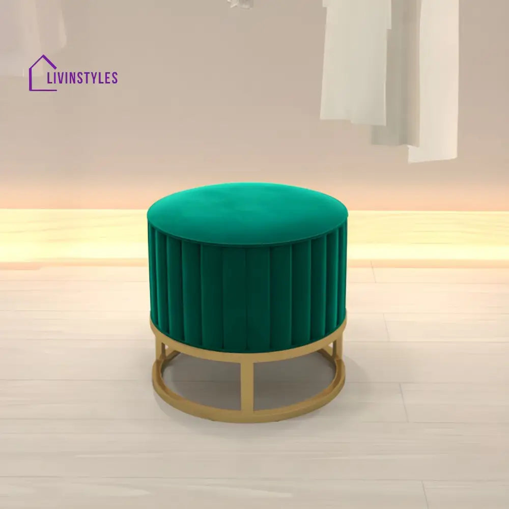 Tavisha Living Room Ottoman | Velvet Fabric