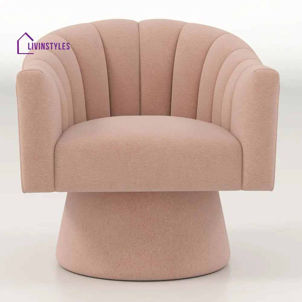 Tavisha Solid Wood and Fabric Arm Chair | Living Room Chair | Lounge Chair