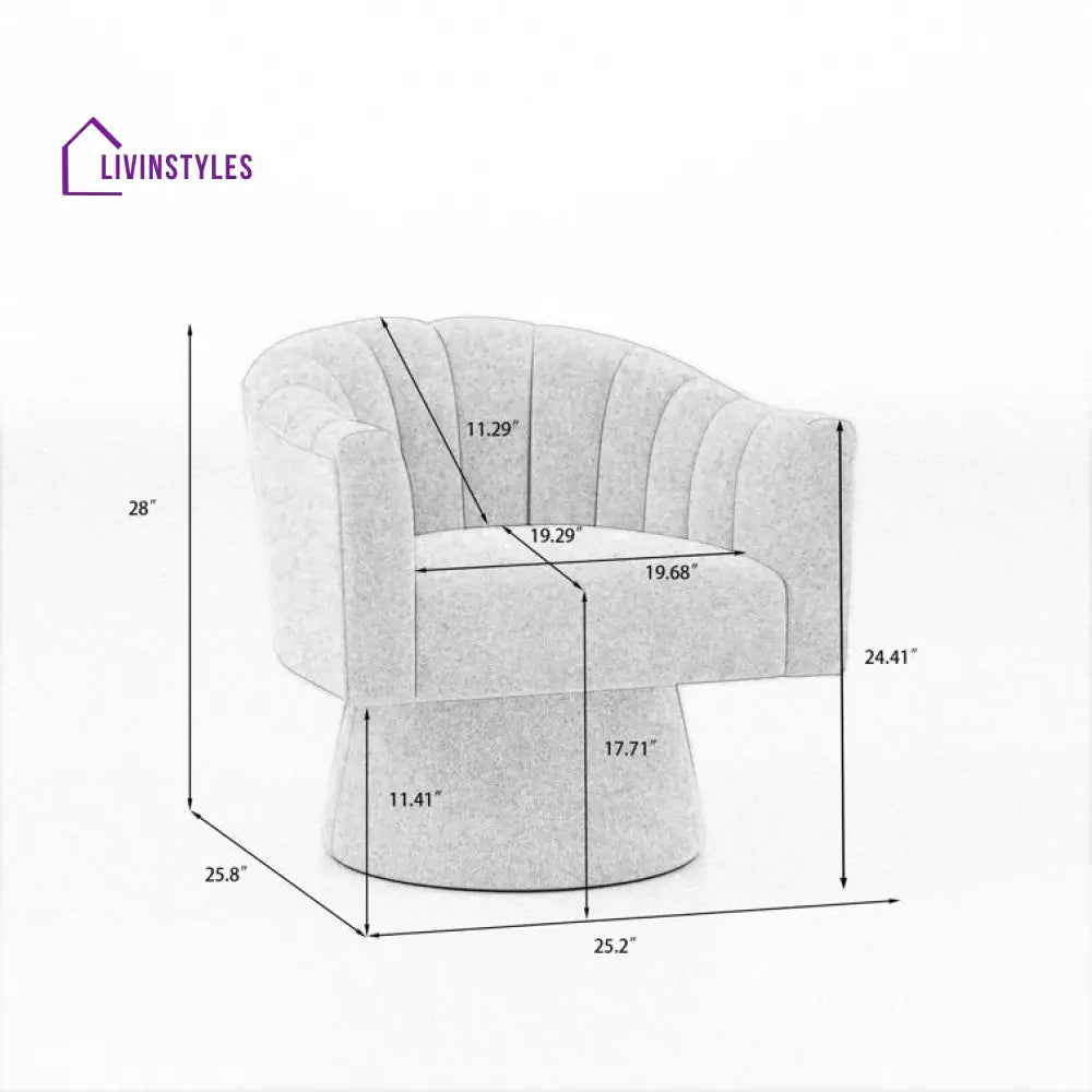 Tavisha Solid Wood and Fabric Arm Chair | Living Room Chair | Lounge Chair