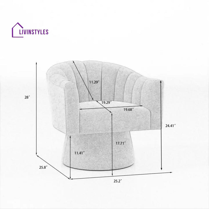 Tavisha Solid Wood and Fabric Arm Chair | Living Room Chair | Lounge Chair
