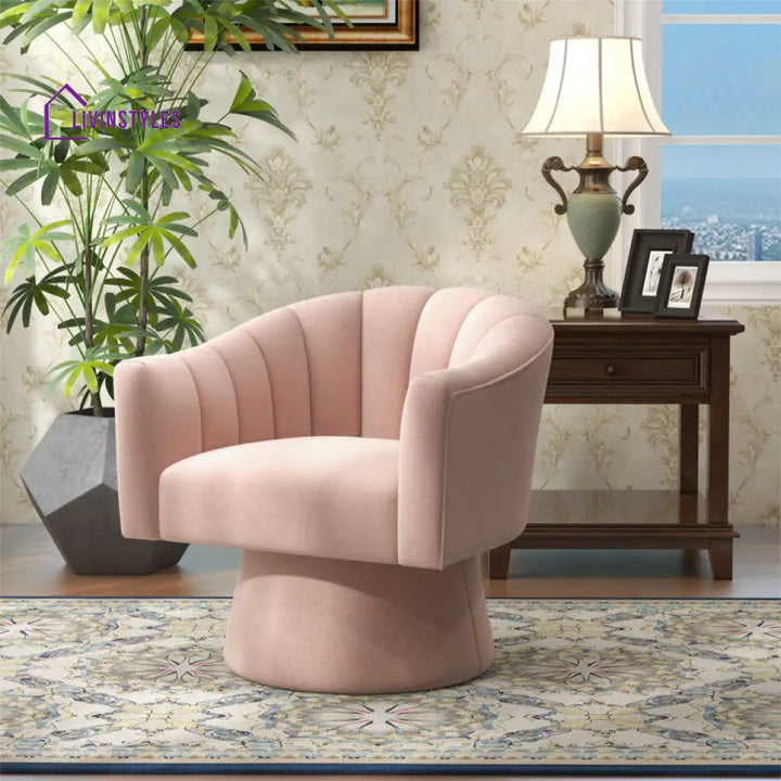 Tavisha Solid Wood and Fabric Arm Chair | Living Room Chair | Lounge Chair