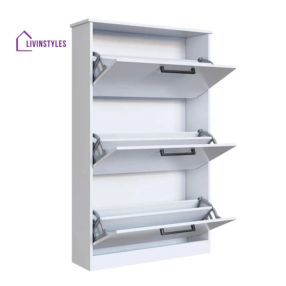 Taya White Shoe Rack