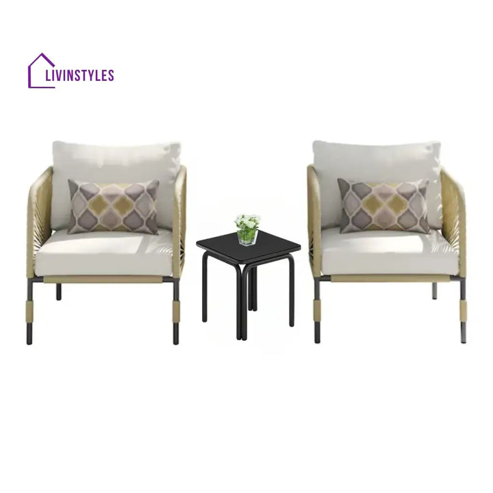 Taylor 3 Piece Garden Outdoor Rope Patio Set - Patio Set