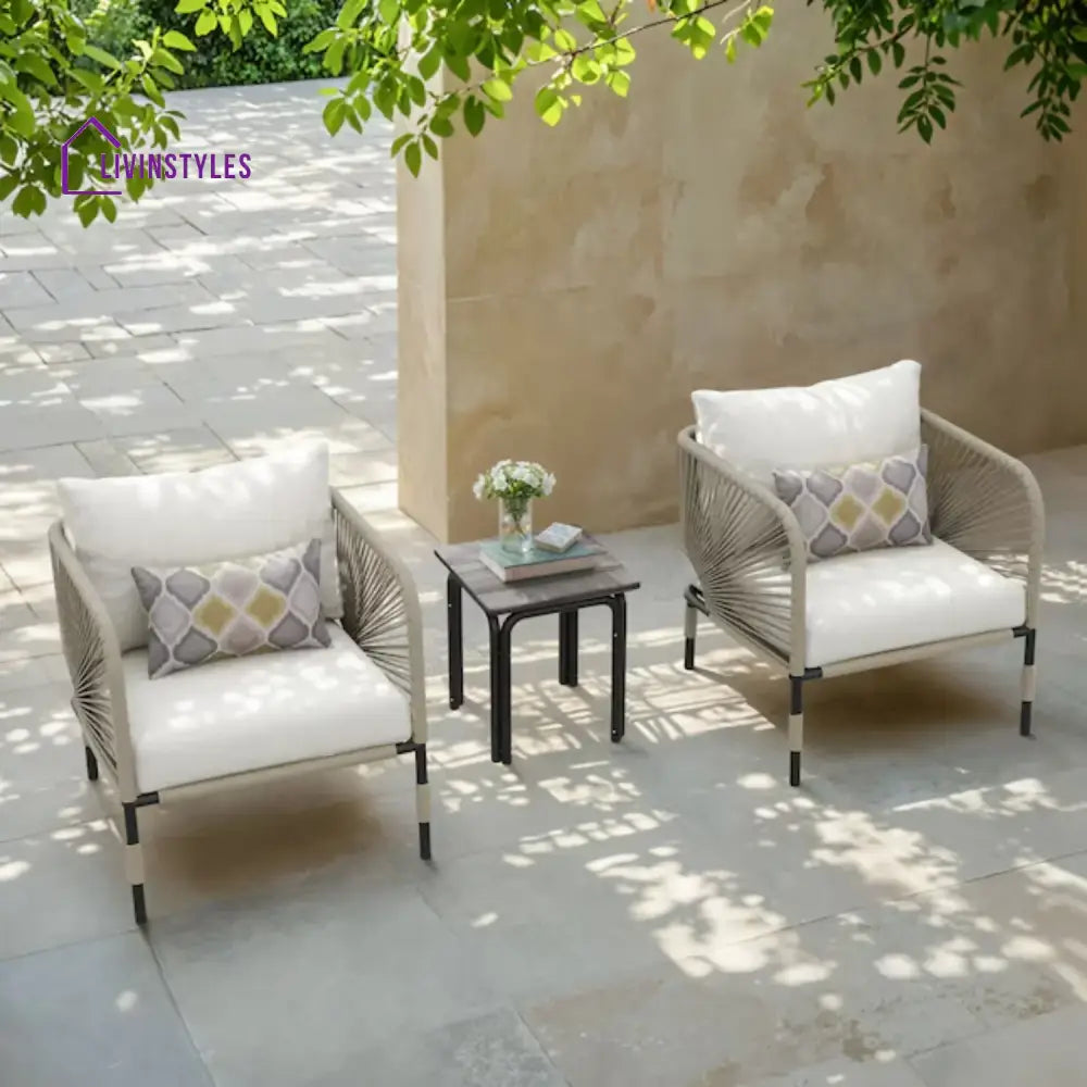 Taylor 3 Piece Garden Outdoor Rope Patio Set - Patio Set