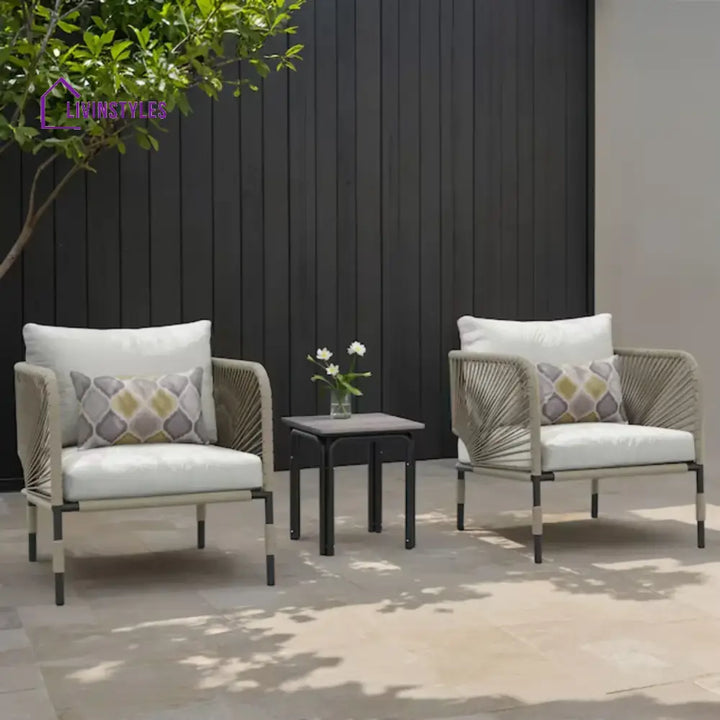 Taylor 3 Piece Garden Outdoor Rope Patio Set - Patio Set