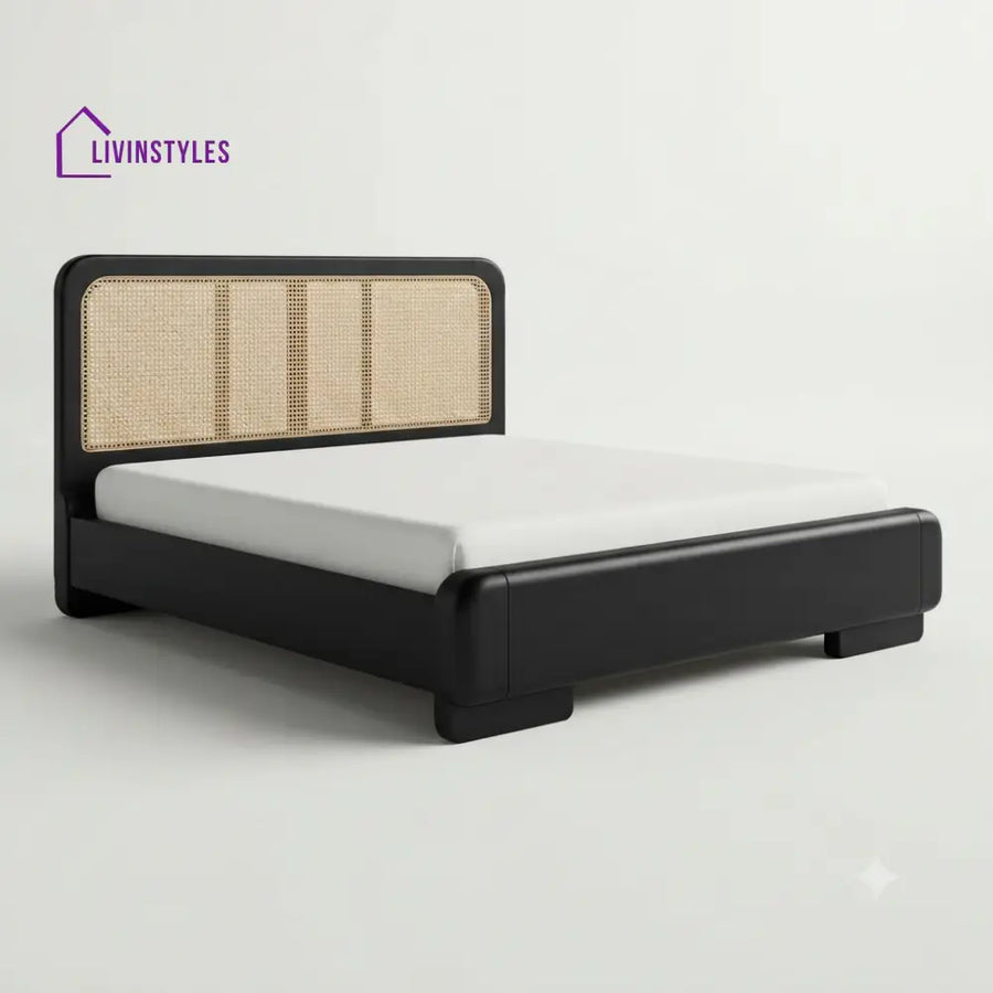 Tebogo Wooden Double Bed | King Size Bed | Queen Size Bed - Bed Without Storage
