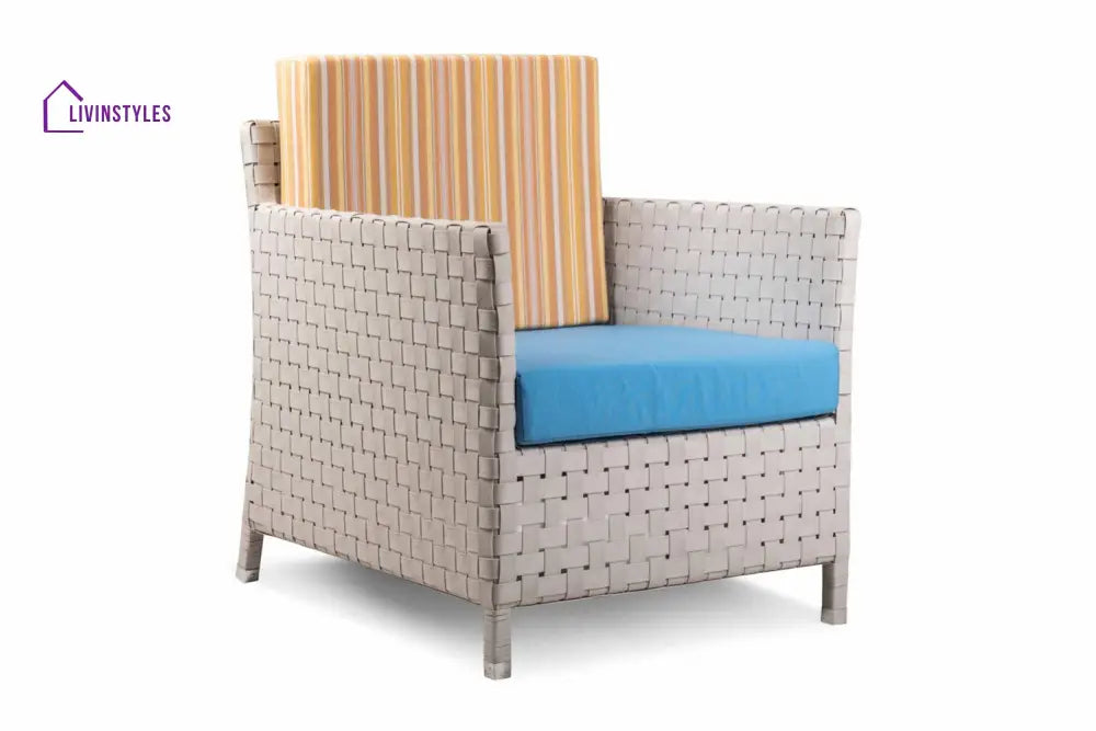 Tecla Outdoor Sofa Set 2 Seater 2 Single seater and 1 Center Table (Off White) - Sofa Sets