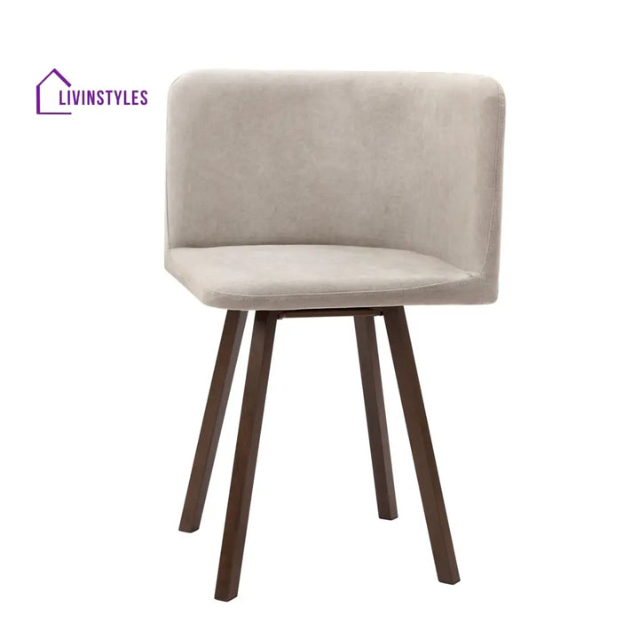 Teodoro Space Saver 4 Seater Dining Table and Chairs - Walnut/Stone Dining Table