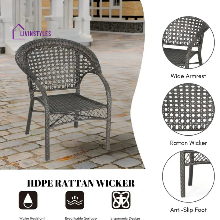 Thalia 7-Piece Outdoor Rattan Wicker Dining Table Set - Dining Set