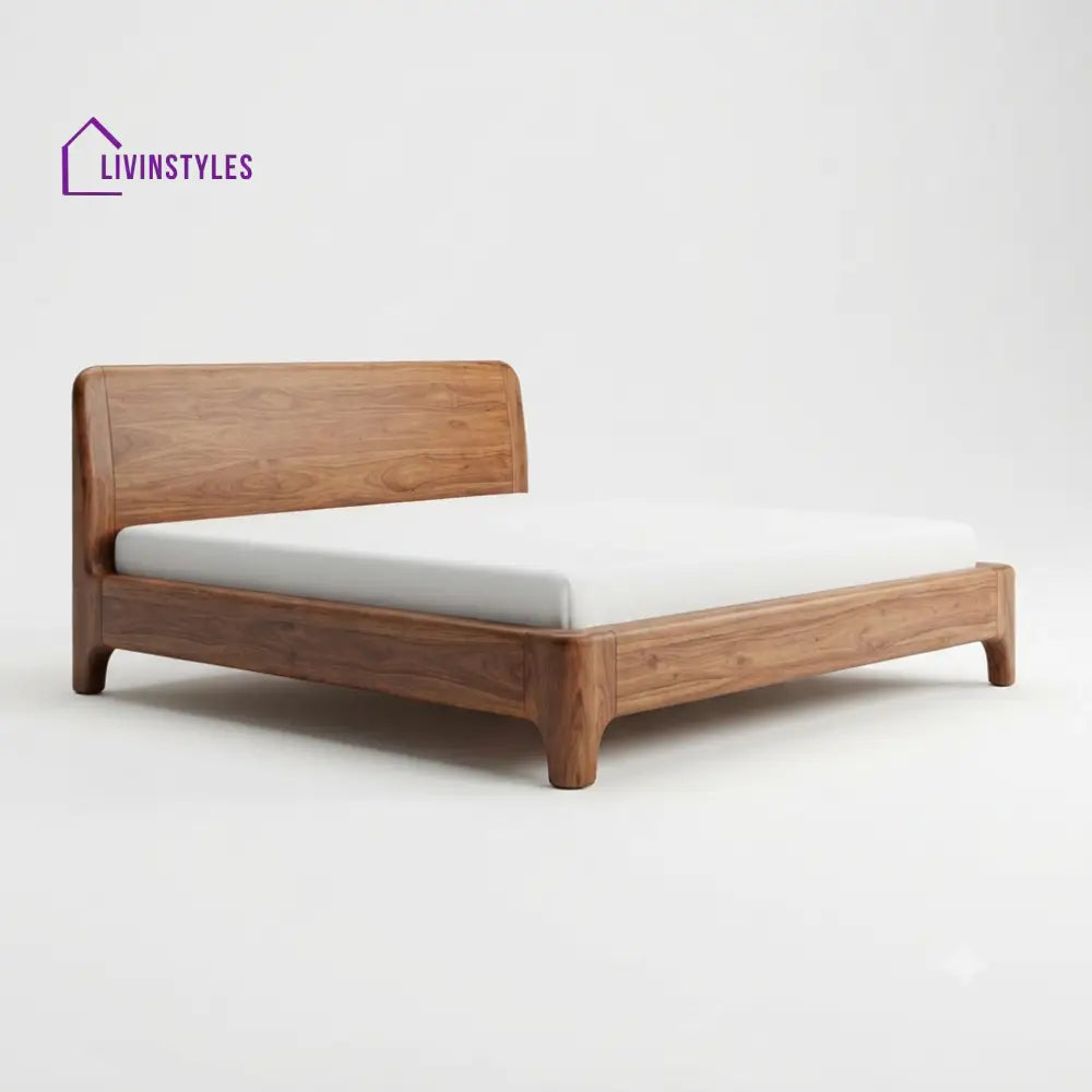 Thandeka Wooden Double Bed | King Size Bed | Queen Size Bed - Bed Without Storage
