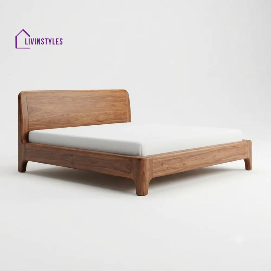 Thandeka Wooden Double Bed | King Size Bed | Queen Size Bed - Bed Without Storage