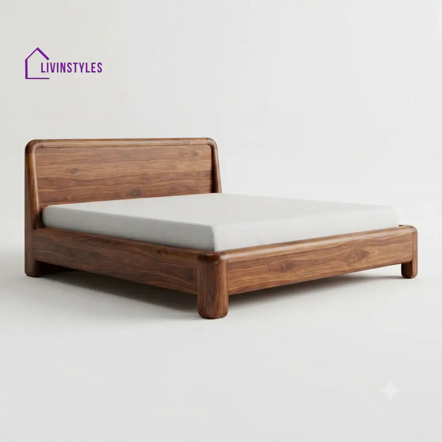 Thandi Wooden Double Bed | King Size Bed | Queen Size Bed - Bed Without Storage