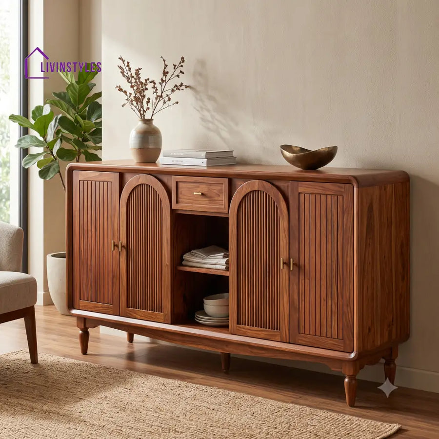 Tharani Premium Sheesham Wood Sideboard and Cabinet for Living Room