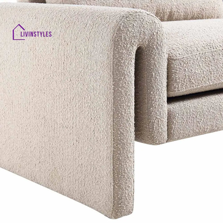 Hampstead Taupe Boucle Curved 3-Seater Sofa Sofas