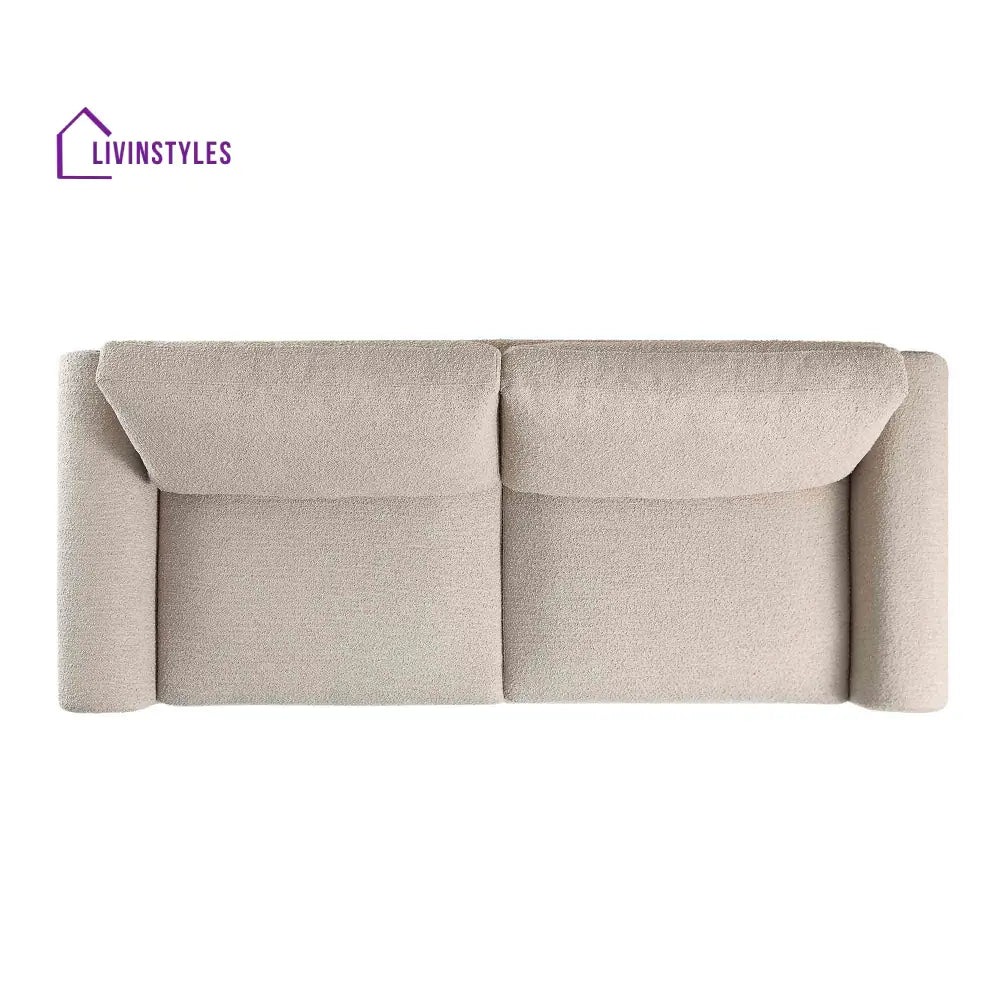 Hampstead Taupe Boucle Curved 3-Seater Sofa Sofas