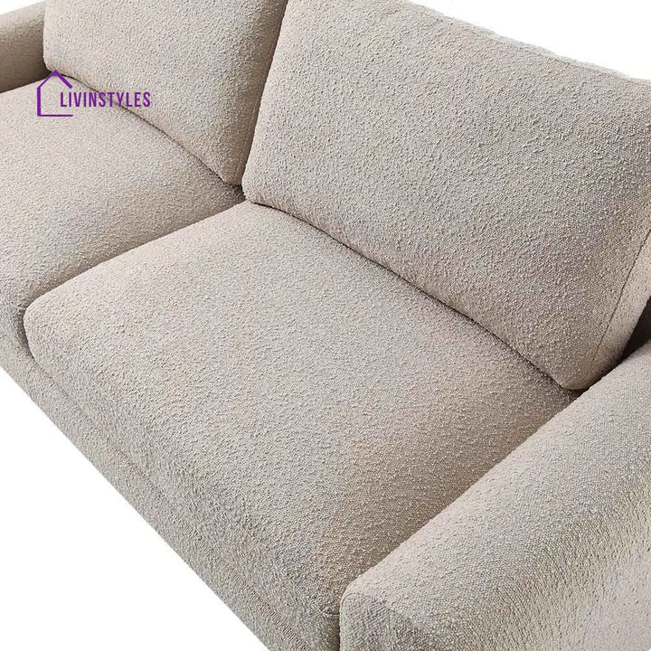 Hampstead Taupe Boucle Curved 3-Seater Sofa Sofas