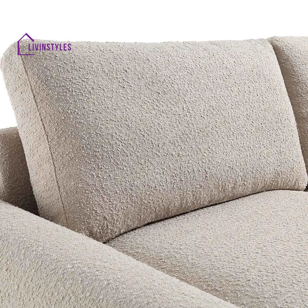 Hampstead Taupe Boucle Curved 3-Seater Sofa Sofas