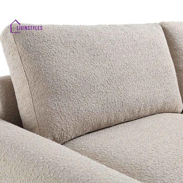 Hampstead Taupe Boucle Curved 3-Seater Sofa Sofas