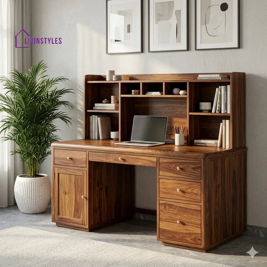 The Artisan Heritage Solid Sheesham Wood Study Table for Home