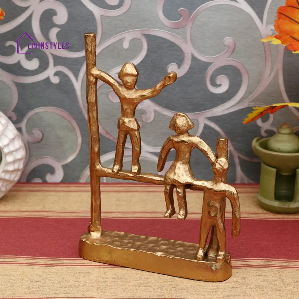 The Gutsy Trio Abstract Décor Gold