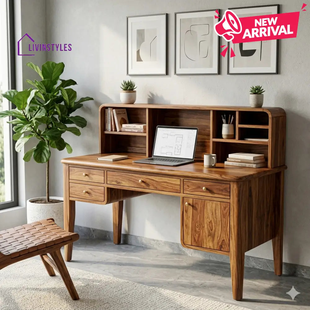 The Horizon Solid Sheesham Wood Study Table for Home