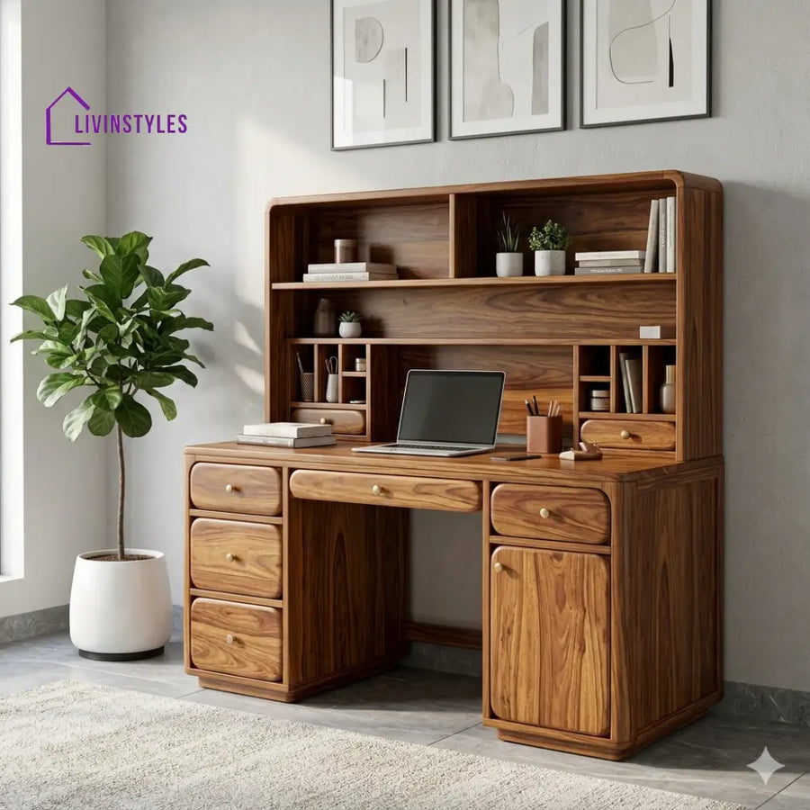 The ’Signature Elite’ Solid Sheesham Wood Study Table for Home