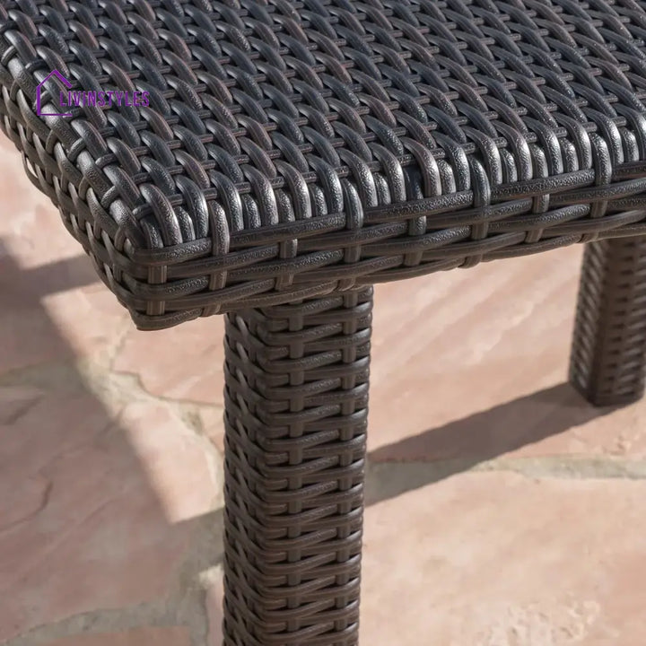 Thembi 9-Piece Outdoor Rattan Wicker Square Dining Set - Dining Set