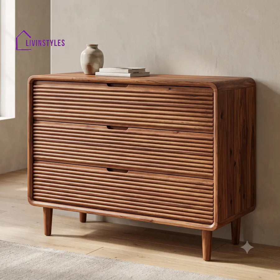 Theophile Premium Wooden Chest of Drawers for Bedroom | Living Room