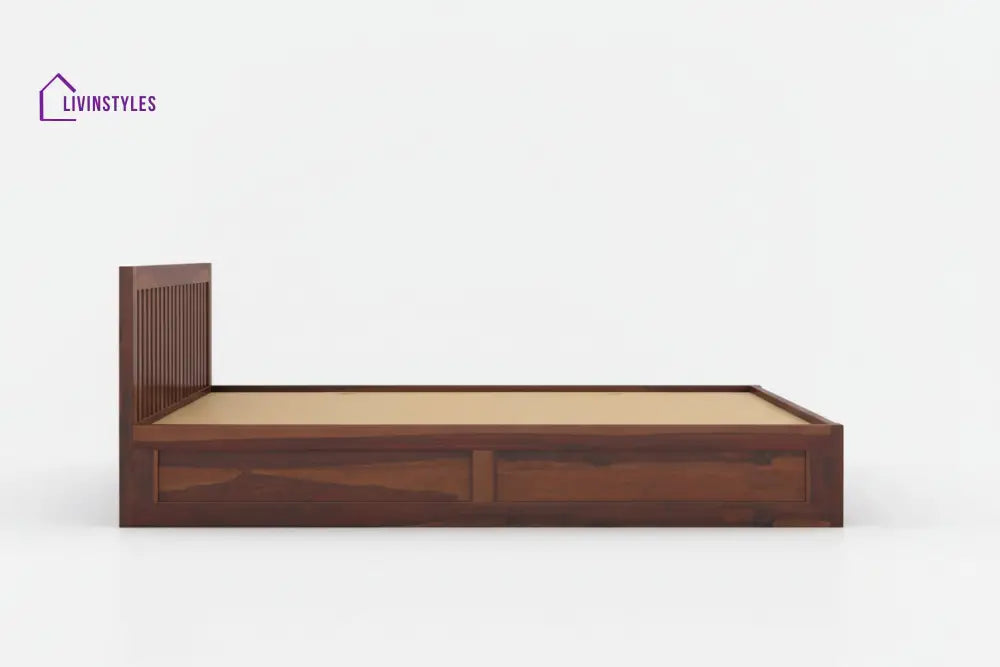 Thinh Solid Wood Queen Bed with Box Storage