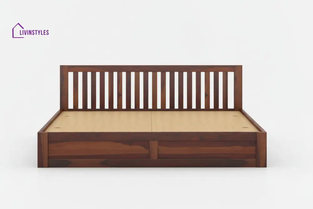 Thinh Solid Wood Queen Bed with Box Storage