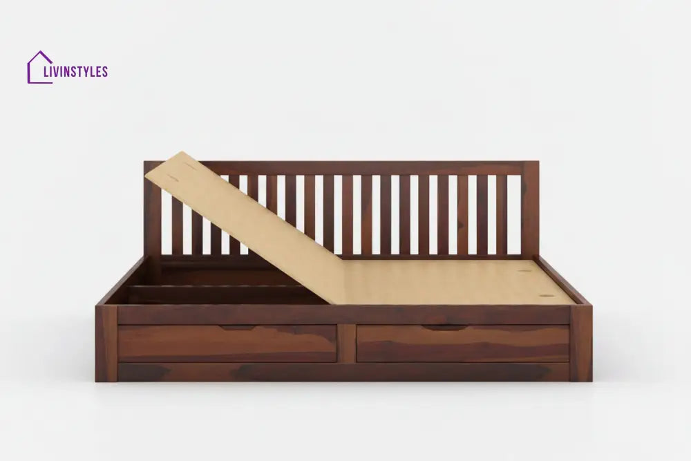 Thinh Solid Wood Queen Bed with Box Storage