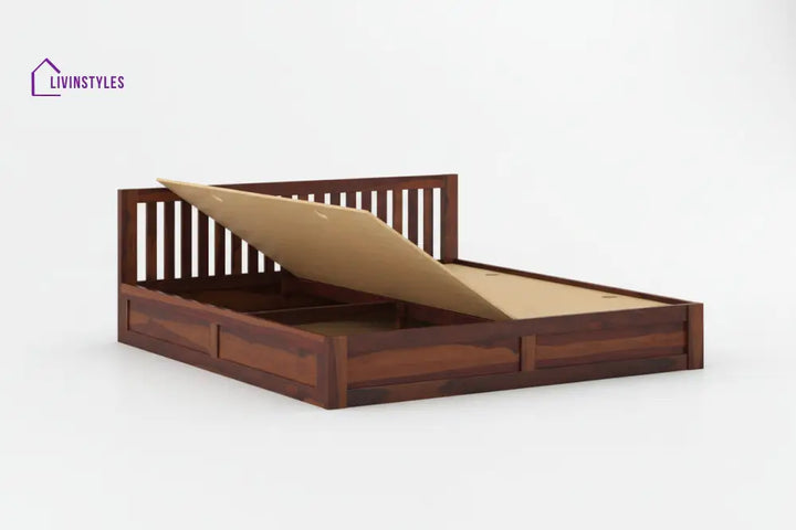 Thinh Solid Wood Queen Bed with Box Storage