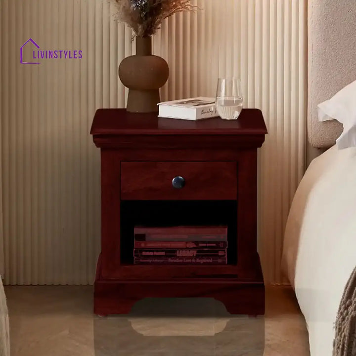 Kanishka Solid Sheesham Wood End Table Honey Bedroom Furniture Sets