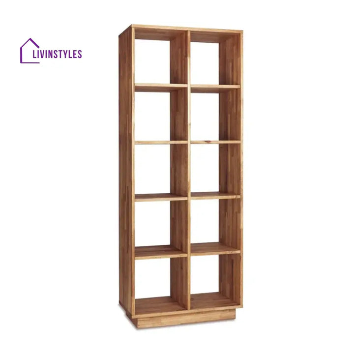 Nismaaya Dapper Oak Wood Bookcase