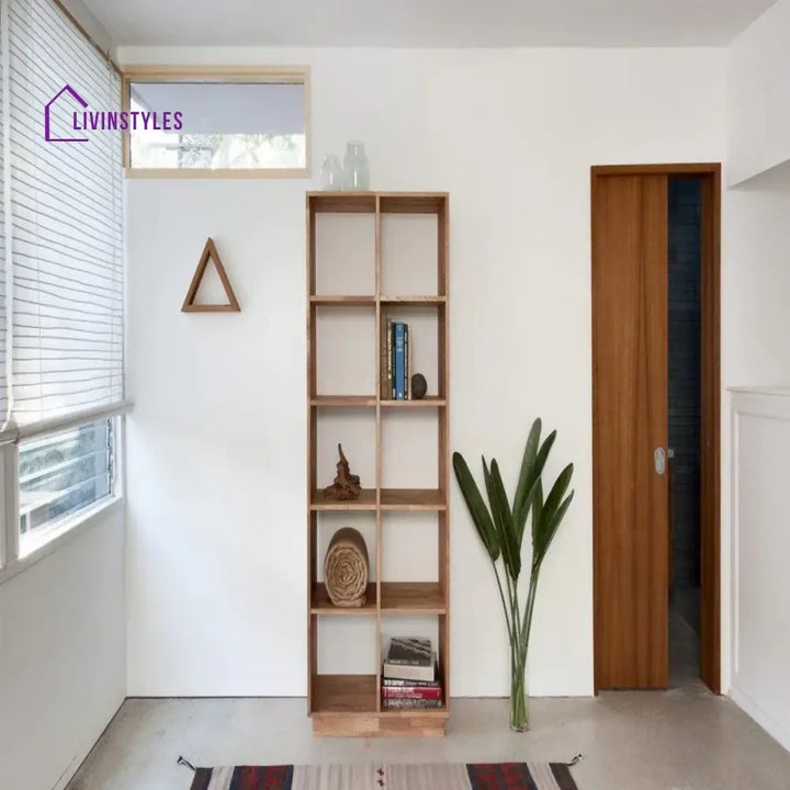 Nismaaya Dapper Oak Wood Bookcase