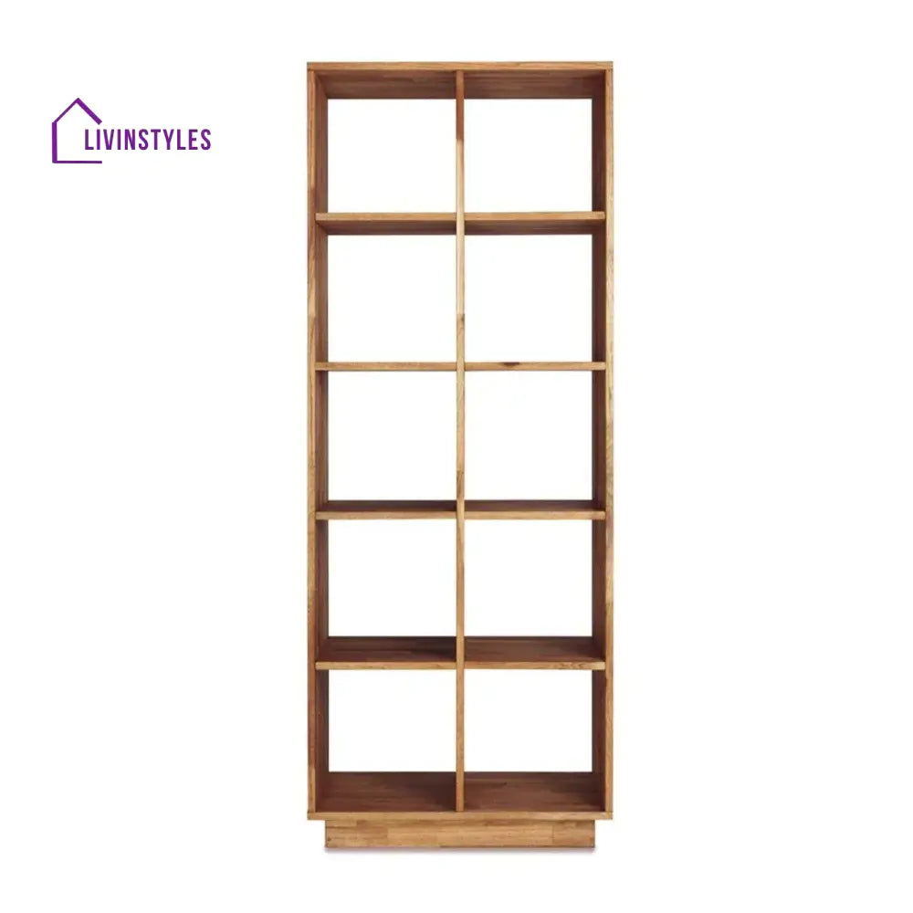 Nismaaya Dapper Oak Wood Bookcase