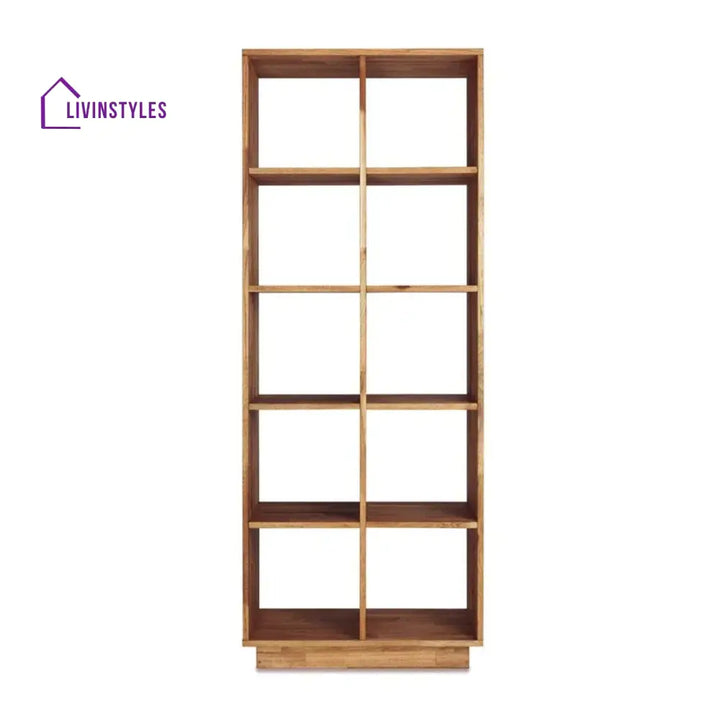 Nismaaya Dapper Oak Wood Bookcase